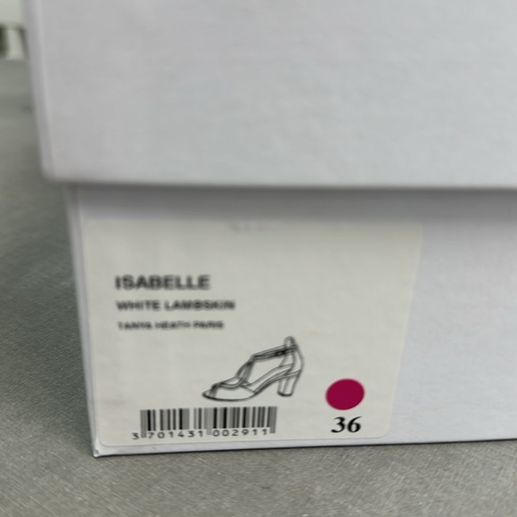 Isabelle White and Gold Tango Inspired T-Strap Shoes with Interchangeable Heels - Picture 5 of 5